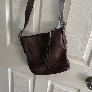 Coach Chocolate Leather Shoulder Bag